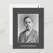 Schwarze Historie Foto von Erfinder Lewis Latimer Postkarte (Vorne/Hinten)