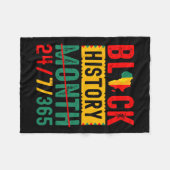 Schwarze Historie T Shirts Schwarze Geschichte Mon Fleecedecke (Vorderseite (Horizontal))