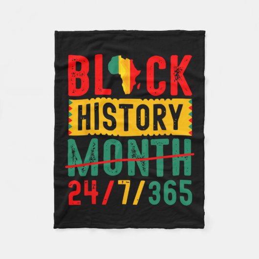 Schwarze Historie T Shirts Schwarze Geschichte Mon Fleecedecke (Vorderseite)