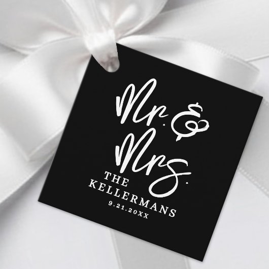 Schwarze Hochzeit Danke schön Geschenkanhänger