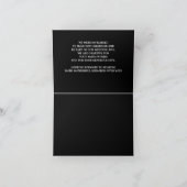 Schwarze Hochzeit Dankeschön Karte (Innenseite)