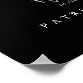 Schwarze Hochzeit der klassischen Blush-Wildblume Poster (Ecke)