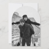 Schwarze Hochzeit Foto speichern Einladung (Rückseite)