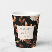 Schwarze Hochzeit im Herbst Pappbecher (Vorderseite)