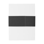 Schwarze Hochzeit in Weißgold Einladungsbanderole (Rückseitenbeispiel)