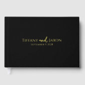 Schwarze Hochzeit mit echtem Gästebuch (Vorderseite)