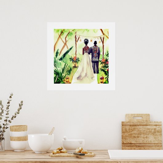 Schwarze Hochzeit Poster (Küche)