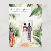 Schwarze Hochzeit Postkarte (Vorderseite)