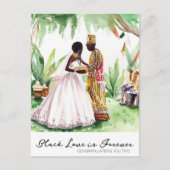 Schwarze Hochzeit Postkarte (Vorderseite)