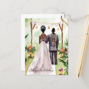 Schwarze Hochzeit Postkarte
