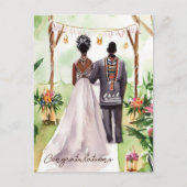Schwarze Hochzeit Postkarte (Vorderseite)