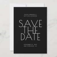 Schwarze Hochzeit | Saubere Typografie Foto & QR-C