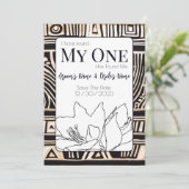 Schwarze Hochzeit Save The Date (Stehend Vorderseite)