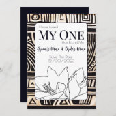 Schwarze Hochzeit Save The Date (Vorne/Hinten)