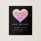 Schwarze Hochzeit speichert das Datum Puzzle (Vertikal)