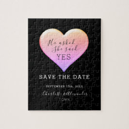Schwarze Hochzeit speichert das Datum Puzzle