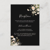 Schwarze Hochzeitsempfehlung der klassischen Blush Begleitkarte (Vorderseite)