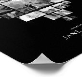 Schwarze Hochzeitsjubiläums-Fotocollage Poster (Ecke)