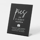 Schwarze Hochzeitskamera-Bilder oder es ist nicht Sockelschild (Vorderseite)