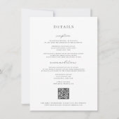 Schwarze Hochzeitskarte Einladung (Vorderseite)