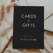 Schwarze Hochzeitskarten und Geschenkzeichen, Einladung