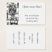 Schwarze Hochzeitskassette - Adresskarten (Vorne & Hinten)