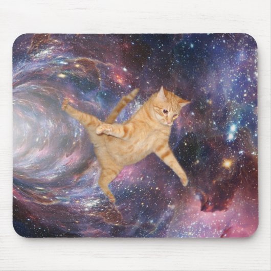 Schwarze Hole Katze Galaxy Wurm Loch Nebel Space Mousepad (Vorne)