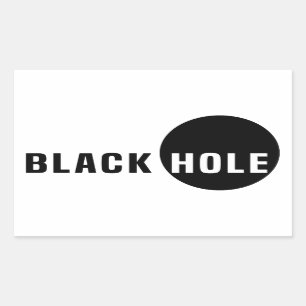 Schwarze Hole Rechteckiger Aufkleber