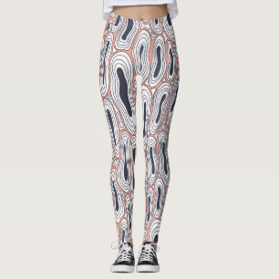 Schwarze Holen: Vintages Chaos-Muster. Leggings