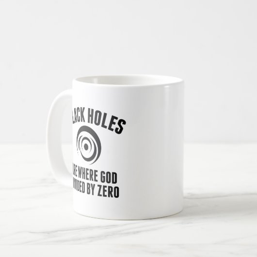Schwarze Holes Kaffeetasse (Vorderseite Links)
