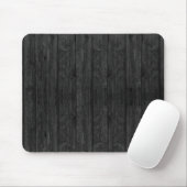 Schwarze hölzerne Wand-Beschaffenheits-Struktur Mousepad (Mit Mouse)