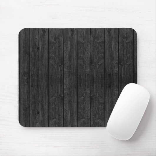 Schwarze hölzerne Wand-Beschaffenheits-Struktur Mousepad (Mit Mouse)