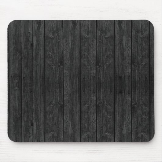 Schwarze hölzerne Wand-Beschaffenheits-Struktur Mousepad (Vorne)