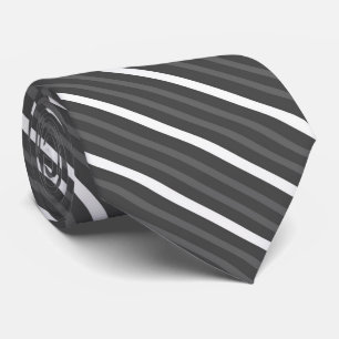 Schwarze Holzkohle, Graue und Weiße Diagonale Stre Krawatte