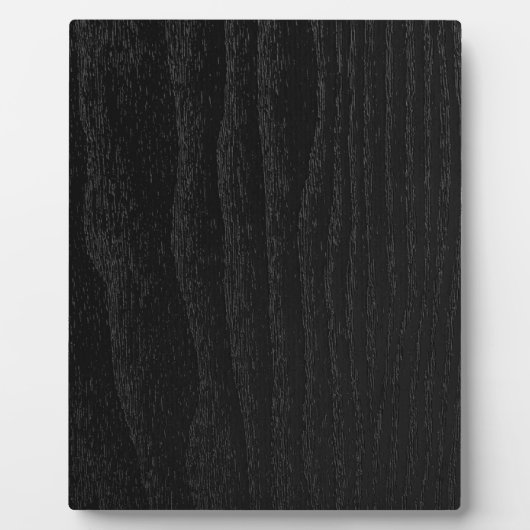 Schwarze Holztextur Personalisiert Fotoplatte (Vorderseite)
