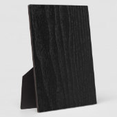 Schwarze Holztextur Personalisiert Fotoplatte (Seite)