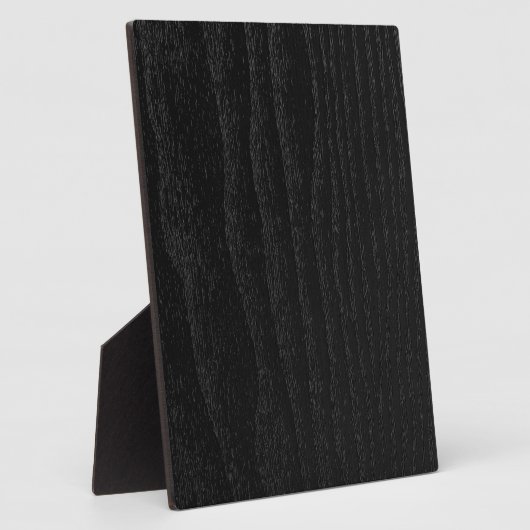 Schwarze Holztextur Personalisiert Fotoplatte (Seite)