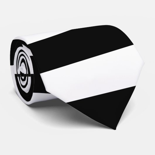 Schwarze horizontale Streifen Krawatte (Gerollt)