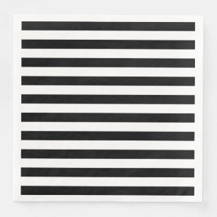 Schwarze horizontale Streifen Serviette