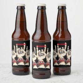 Schwarze Horns auf Bierflaschenetikett