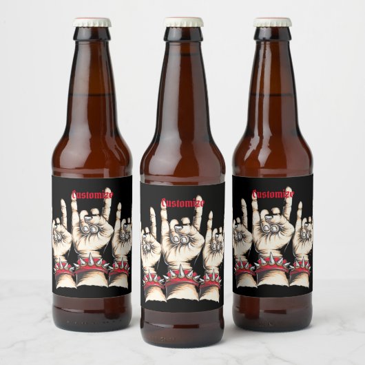 Schwarze Horns auf Bierflaschenetikett (Flaschen)