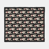 Schwarze Horns auf Fleecedecke (Vorderseite (Horizontal))