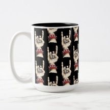 Schwarze Horns-Up-Muster