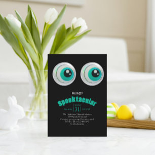 Schwarze Horror-Augen-Spooktacular-Halloween-Party Postkarte