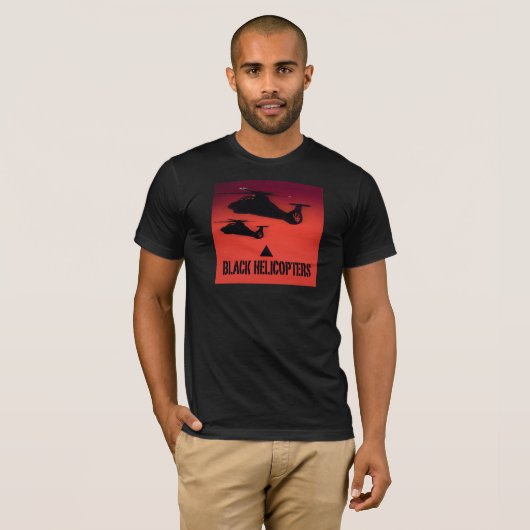 Schwarze Hubschrauber T-Shirt (Vorne ganz)