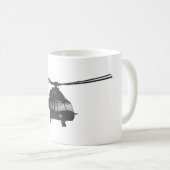 Schwarze Hubschrauber-Tasse Kaffeetasse (VorderseiteRechts)
