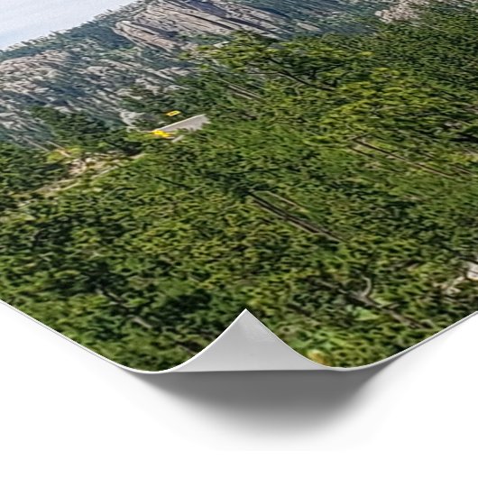 Schwarze Hügel Blick vom Needles Highway, SD Poster (Ecke)