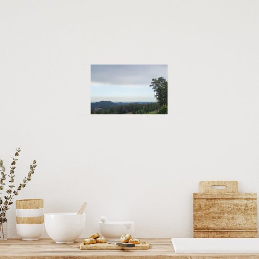 Schwarze Hügel Poster (Küche)