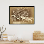 Schwarze Hügel, Schatzwagen SD 1887 Poster (Küche)