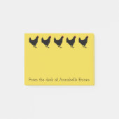 Schwarze Hühner personalisieren Post-it Klebezettel (Vorderseite)